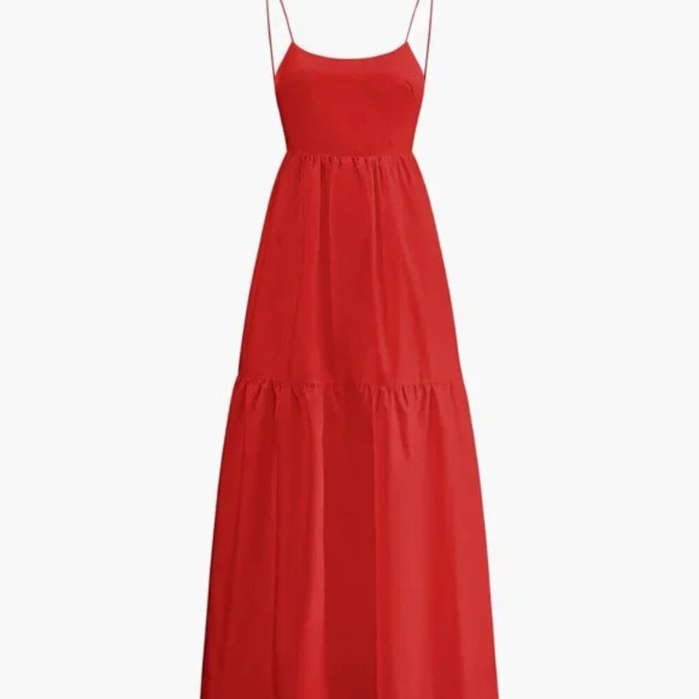 Commense Solid Backless Long Dress Red - Size L (NWT) - Picture 4 of 5